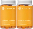 TUMERI Turmeric and Ginger Gummies - Turmeric Curcumin Joint Support Supplement - 60 Count Natural Tropical Fruit Flavored Vegan Gummies - Pack med 2