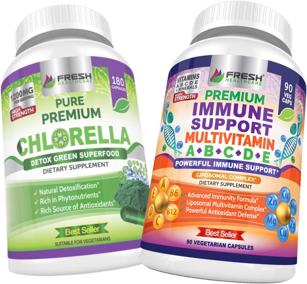 FRESH HEALTHCARE Chlorella och Immune Support Multivitamin - Bundle
