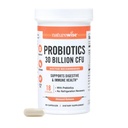 NatureWise Max Probiotics for Women & Men - 30 miljarder CFU 18 Stammar med prebiotika - För Gut & Digestive Health - Försenad frisättning kapslar, glutenfri - 60 kapslar[2-månaders leverans]