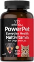 Horbäach Multivitamin för hundar och katter | 120 tuggbara tabletter | Pet Health Support Supplement | Non-GMO & Gluten Free | av River & RULA