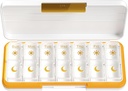 Zoksi Am Pm Pill Organizer 7 Day, Weekly Pill Box 2 gånger om dagen, Medicine Pill Organizer med separat kompartement, Travel Pill Case Dispenser Portable för vitaminer, fiskoljor, mediciner (vita)
