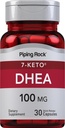 Piping Rock DHEA Supplement för kvinnor och män | 100mg | 30 kapslar | 7-Keto | Dehydroepiandrosteron | Non-GMO, Gluten Free