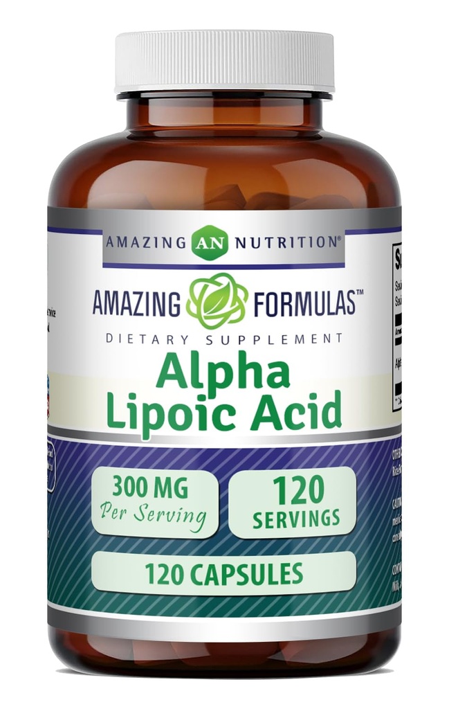 Fantastiska formler Alpha Lipoic Acid 300 Mg kapslar tillskott | Icke-GMO | Gluten Free | Made in USA (120)