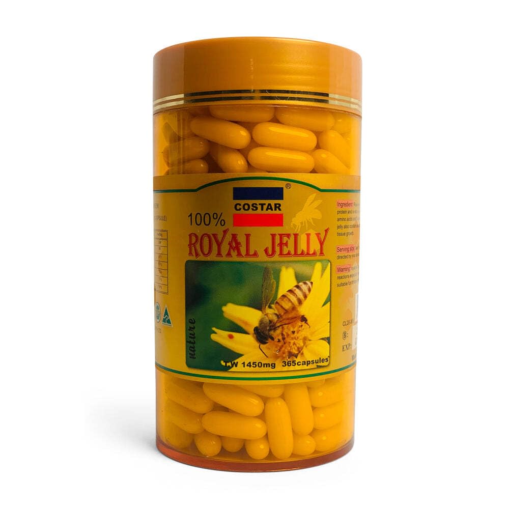 Royal Jelly Supplement 1450mg - 365 kapslar - Rik i näringsämnen för vitalitet och välbefinnande - Tillverkad i Australien