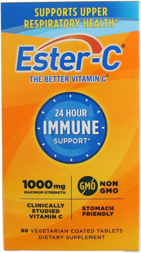 Ester-C Vitamin C, 1000mg tabletter, 90-räkna flaska
