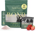 BOND Cycle Care - PMS Support Supplement & Hormone Balance för kvinnor - Cortisol Reducer med Ashwagandha, L-Tryptophan, Magnesium, Cramps & Mood Relief, Strawberry Drink Mix - 20 Travel Packs