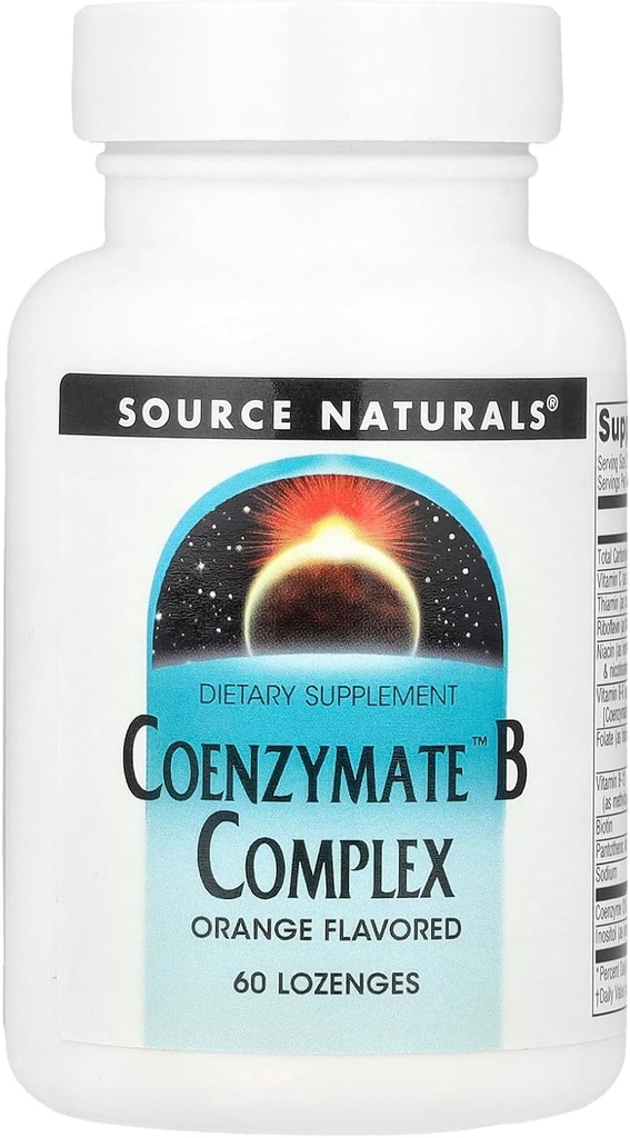 Källa Naturals Coenzymate B Complex Fast Acting, Snabbupplös Orange - 60 Lozenges
