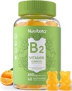 Sugar Gratis Vitamin B2 Gummies- Riboflavin 400mg 200mg med Magnesium, Q10 för vuxna och barn, Vegan, 60 greve
