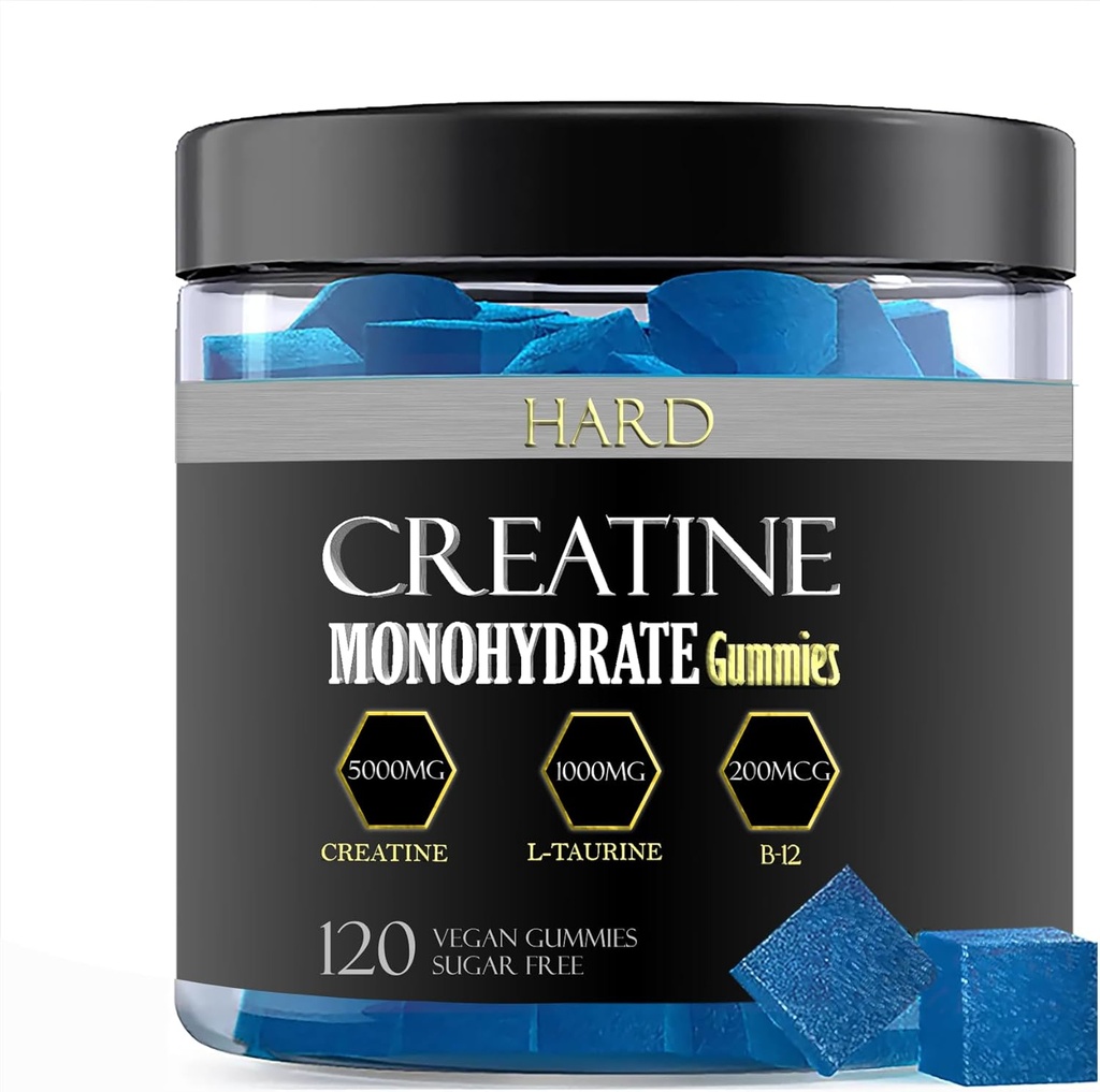 Generisk Kreatin Monohydrat Gummies-Kreatin Gummies för Män & Kvinnor-Kreatin Chews-Kreatin Preworkout-Muscle Growth-Flavored Kreatin-Sugar Free-Vegan