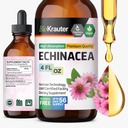 BIO KRAUTER Echinacea Drops - Natural Immune Support - Echinacea Tincture Supplement - Vegan, alkohol och sockerfri droppar - 4 Fl.Oz.