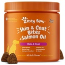 Zesty Paws Omega 3 fiskolja för hundar - Zesty Paw Dog Vitaminer och tillägg för Hip, Joint & Skin, Bacon (90 Chews)