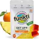 Fokus Mushroom Gummies för vuxna, Mushrooms Supplement med Cordyceps, Lion's Mane, Chaga, B6, B12, Green Tea - Få upp Gummies, en per dag - Max Styrka