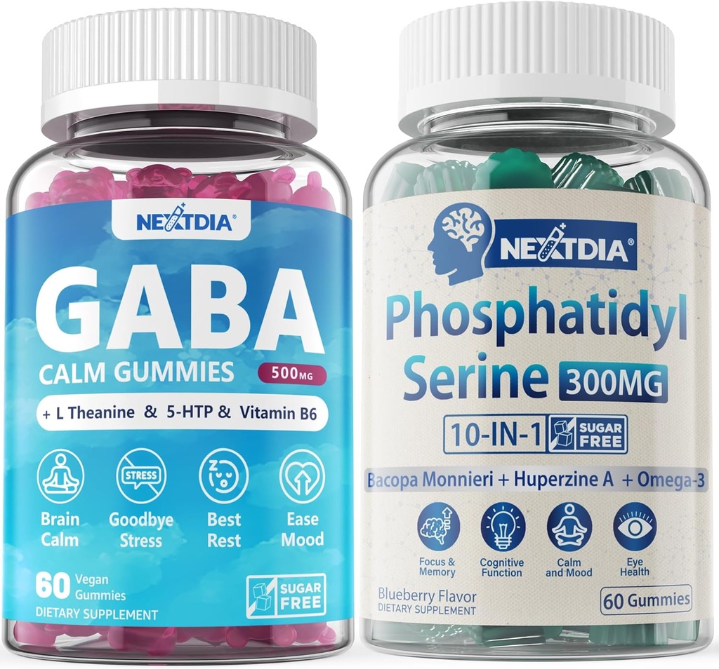 Bundle - Fosfatidylserin Gummies 120 grejer + GABA Gummies 120 grejer