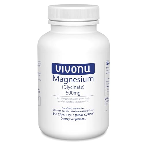 VivoNu Pure Magnesium* Glycinate* 500mg Organic Ceylon Cinnamon with MCT Oil Supplements Softgels