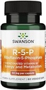 Swanson R-5-P (Riboflavin-5-fosfat) - Vitamin B2 Supplement främja energi, metabolism & Vision Health - Natural Wellness Formel - (60 kapslar)