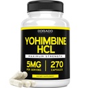 Yohimbine HCL 5mg för män och kvinnor (270 kapslar) Mer potent än Yohimbe Bark Powder - Kvalitetsgaranti - Tredje part som testats för styrka och renhet - Vegan, Gluten Free & Non-GMO - USA Made