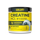 CON-CRET Creatine HCl Powder | Muskel, kognitiv, cellulär energistöd | Inget uppblåst eller kramper | USA Made & NSF Certified | Unflavored (100 servering)