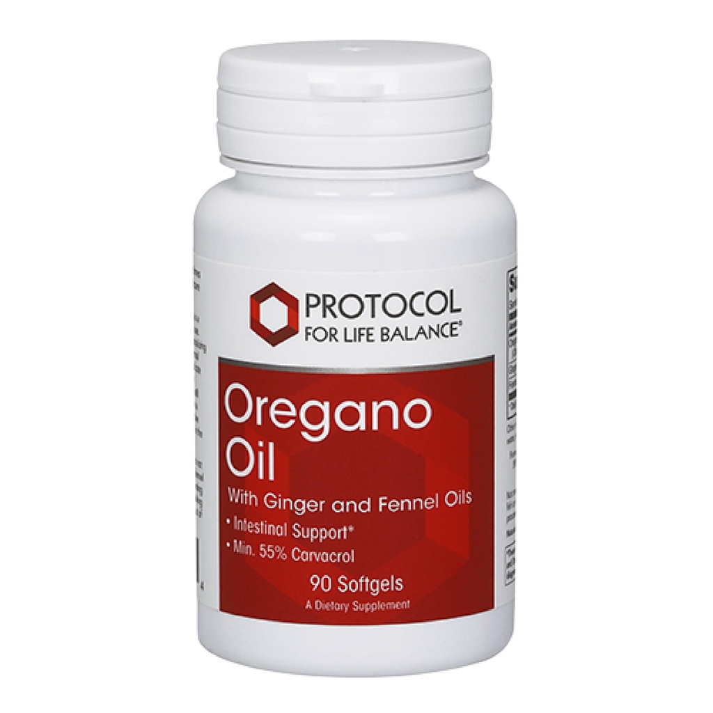 PROTOCOL FOR LIFE BALANCE Oregano Oil 0,2 ml - för Intestinal Support - Minst 55% Carvacrol - med Ginger & Fennel Oil - Dairy Free & Egg Free - 90 Softgels