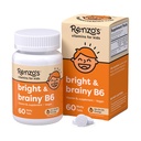 Renzo's Bright & Brainy Vitamin B6, Dissolving Kids Vitamin B6, 60 Sugar-Free Melty Tabs, Oh Oh Oh Oh Orange smaksatt