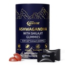 Ashwagandha Gummies med Shilajit 300mg för kvinnor och män, Zero Sugar ashwagandha Supplements med Maca Root Powder | Organisk ashwagandha Extra Styrka för Boost Energy 60 Gummies