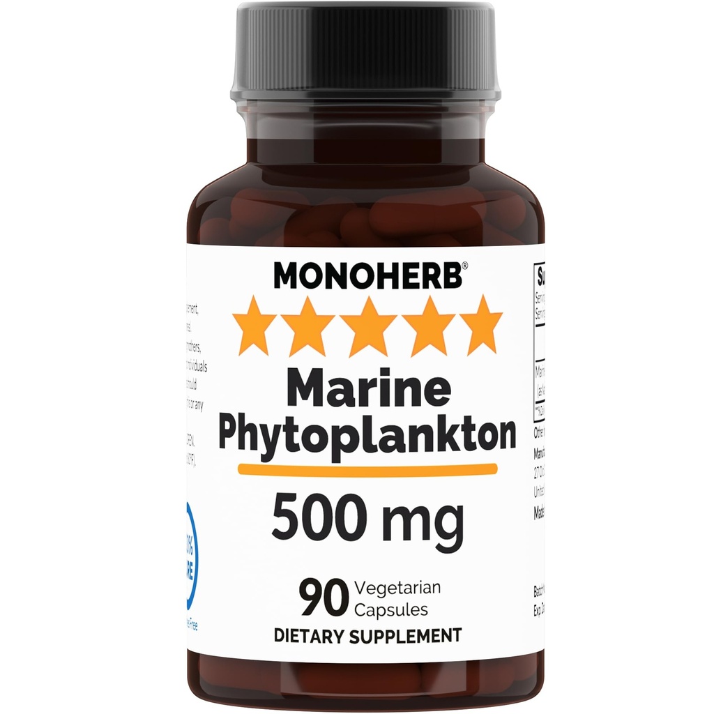 MONOHERB Marine Phytoplankton 500 mg - 90 vegetariska kapslar