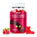 Glukosamin Chondroitin Gummies - 3000MG Extra Strength Joint Support Supplement med MSM & Elderberry, Flexibilitet, Antioxidant Immune Support Gummy för vuxna, Män & Kvinnor - 90 Raspberry Gummies