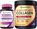 Doktorns recept Kvinnors Probiotika & Multi Collagen Powder Bundle, Value Pack för vaginal, hud, hår, nagelhälsa, ingen gluten, Pro (60 kapslar) & Collagen (45 portioner)