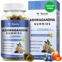 Totaria Sugar Free Ashwagandha Fyllde Gummies 2500mg w / vitamin D3, Magnesium Glycinate, Rhodiola, Ultra Strength Ashwa Root Supplements för kvinnor & Wen, för avkoppling, energi, blåbär smak