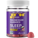Sleep Magnesium Gummies med Melatonin - 200mg Magnesium Citrate - Melatonin Gummies för sömnkvalitet - natthjälp för vuxna med kamomill - 30 blandade Berry Chewables