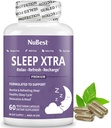 NuBest Sleep Xtra stöder hälsosam sömn för vuxna | Vitamin B6, Melatonin, Ashwagandha, Chamomile, Valerian & More - Non Habit-Forming | 60 Vegan kapslar | 1 månads leverans
