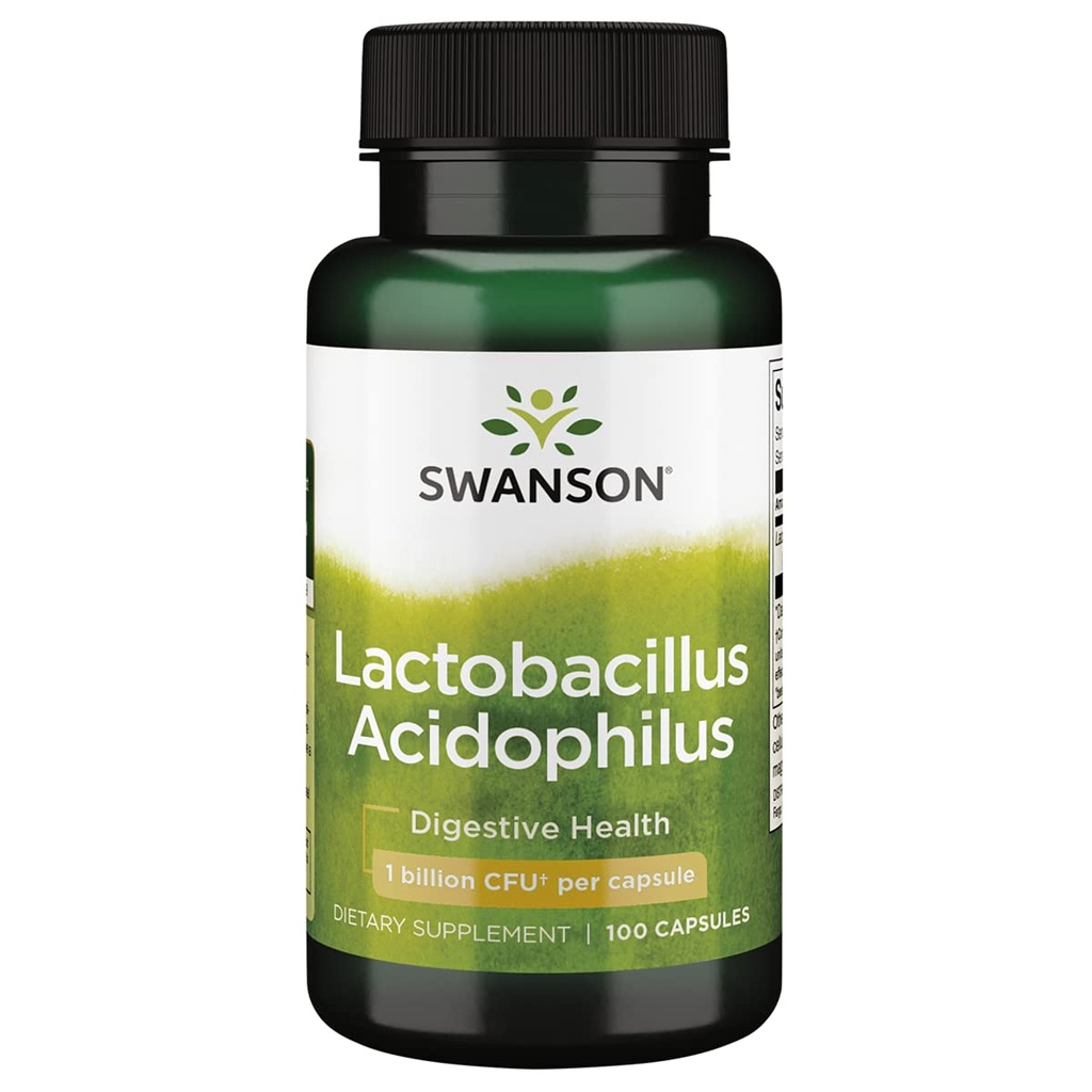 Swanson Lactobacillus Acidophilus 2 miljarder Cfu 100 kapslar
