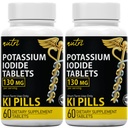 Naturens Fusions Kaliumjodid tabletter 130 mg (Pack av 2) - (120 tabletter) EXP 10/2032 - Ki Pills - Yoduro de potasio