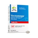 Terry Naturally Vectomega - Tillägg med EPA & DHA - Omega-3 tabletter för hjärn- och hjärthälsostöd - näringstillskott med viktiga fettsyror och peptider - 60 tabletter