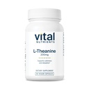 Vital Nutrients L-Theanine 200mg | Vegan Supplement | L Theanine Supplement stöder normala stressnivåer och kognitiv funktion * | Gluten, Dairy och Soy Free | 60 kapslar