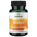Swanson Biotin Vitamin B7 5000 mcg 100 kapslar
