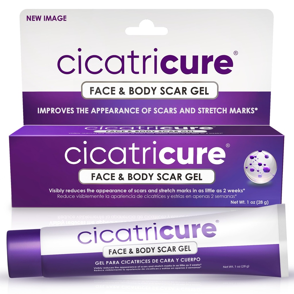 Cicatricure Advanced Scar Gel för Face & Body - Beprövade resultat i 2 veckor, Scar Treatment för kirurgiska skottar, Stretch Marks, Scars of Burns and Injuries, Acne Scar Treatment, 1 uns (28 g)