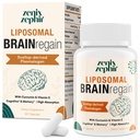 Liposomal hjärntillskott för minne och fokus - Plasmalogen med Curcumin & Vitamin E för bättre absorption - Lämplig för seniorer, vuxna män och kvinnor kognitiv hälsa, hög styrka 60 portioner