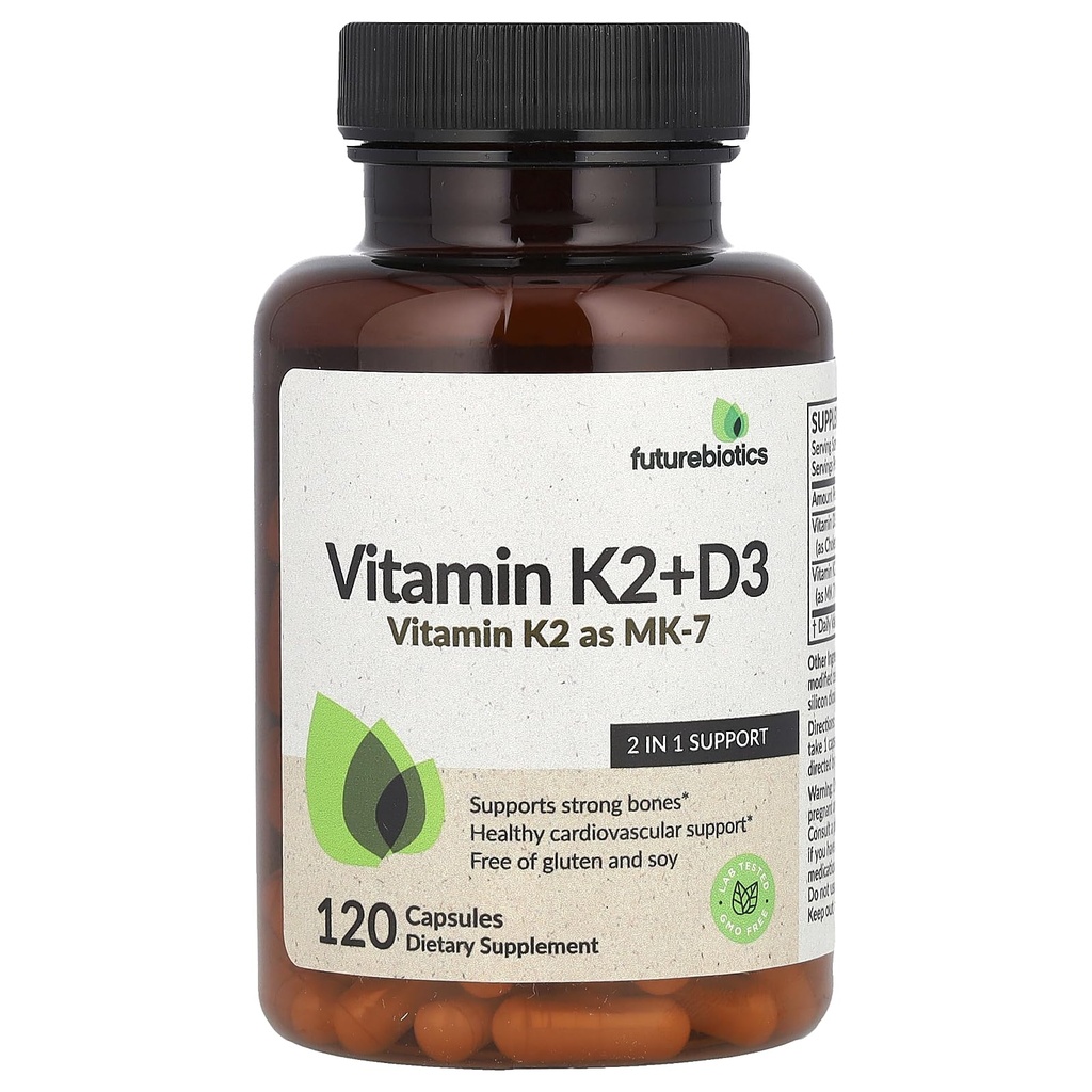 Futurebiotics Vitamin K2 + D3, 120 kapslar