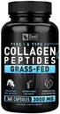 Zeal Naturals Collagen Peptides Collagen Pills (360 Capsules) Grass Fed Collagen Pepetide Powder - Hydrolyzed Collagen Powder för JointTendon SupplementHair Skin och Nails -