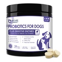 NATURE TARGET Probiotika för hundar, 6 miljarder frystorkade hundprobiotika med prebiotika och enzymer, vitaminer, Omega 3, för Digestive & Gut Health, Itch Relief, Reduce Diarrhea, 120 Bites