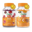 Livlig järn & Vitamin C Kids + Vitamin C Kids, Gummies Bundle - Great Tasting, Vitamin Supplement, Gluten Free, GMO Free, Chewable Gummy