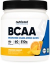 Nutricost BCAA Powder (Orange Mango, 60 portioner) - 2:1:1 Optimal Ratio, Gluten Free, Non-GMO, Vegetarian