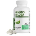 Bronson Ginkgo Biloba Extra Strength stöder hjärnfunktion och minnesstöd, 250 vegetariska kapslar
