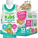 Orgain Organic Kids Nutritional Protein Shake, Fruity Cereal - Kids Snacks med 8g Dairy Protein, 22 Vitaminer & Minerals, Fruits & Vegetables, Gluten Free, Soy Free, Non-GMO, 8.25 Fl Oz (Pack av 12)