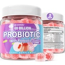 2Pack Probiotic + Prebiotika Gummies Sugar Free 60 Billion CFU, 11 Strains Probiotics Fylld Gummies för kvinnor Män Digestive Health och Gut Health, Stöder förstoppning, Diarré, Gas & Bloating