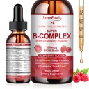 GREENPEOPLE Vitamin Methylated B Complex | Methyl B12 + L-Methyl Folate | Support Energy Metabolic, Immunity & Cognitive | 6 Super B Complex w/Mg, Ashwagandha & L‑Theanine for Women -Vegan, 2fl