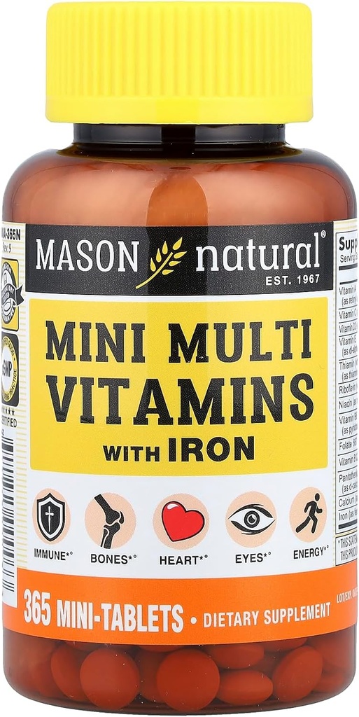 Mason Vitamins Mason Daily Multiple Vitamins med järn tabletter