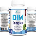 DIM Supplement - 150mg DIM (diindolylmetan), Broccoli, Calcium D-Glucarate & Bioperine - Hormonbalans för män och kvinnor, östrogen, Menopause Balance - 60 kapslar