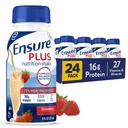Säkerställ Plus Strawberry Nutrition Shake | Meal Replacement Shake | Redo att dricka | 16g protein och 27 vitaminer och mineraler | 8 fl oz - 24 Pack