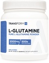 TransformHQ L-Glutaminpulver, 500G, 100 portioner - Glutenfri, icke-GMO